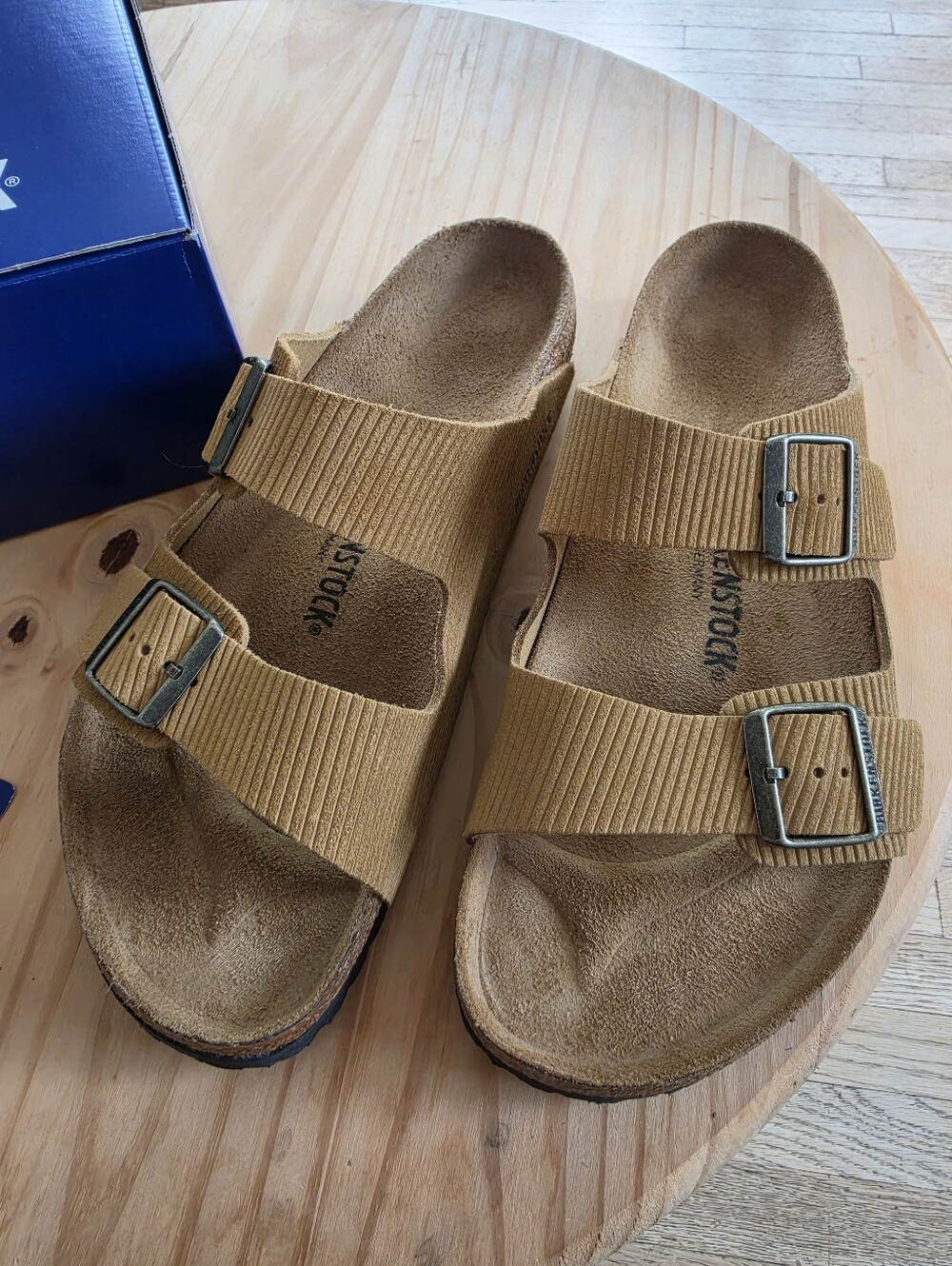 Birkenstock Arizona Suede Cork Brown Size 44